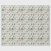 Papier Cadeau Neiges Dans Les Arbres (Plat)