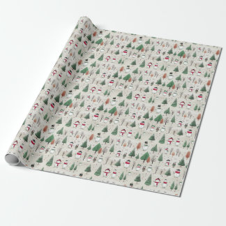 Papier Cadeau Neiges Dans Les Arbres