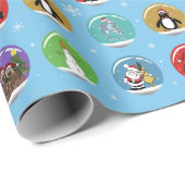 Papier Cadeau Neiges de vacances (Coin rond)