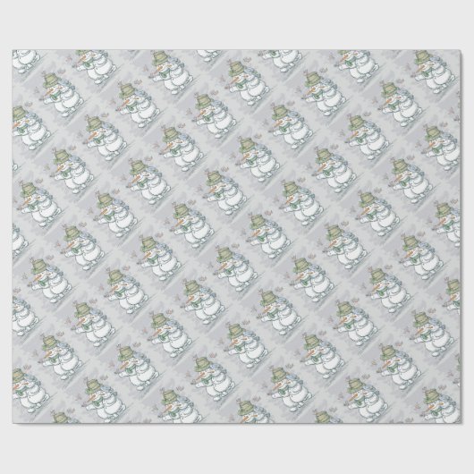 Papier Cadeau Neiges et oiseaux (Plat)