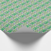 Papier Cadeau Nénuphars rose Art Nouveau damas (Coin)