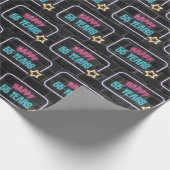 Papier Cadeau Neon 55th Birthday Marquee On Brick Wrapping Paper (Coin)