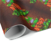 Papier Cadeau Neon A Un Très Joyeux Noël (Coin rond)