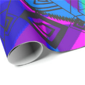 Papier Cadeau Neon abstrait. (Coin rond)