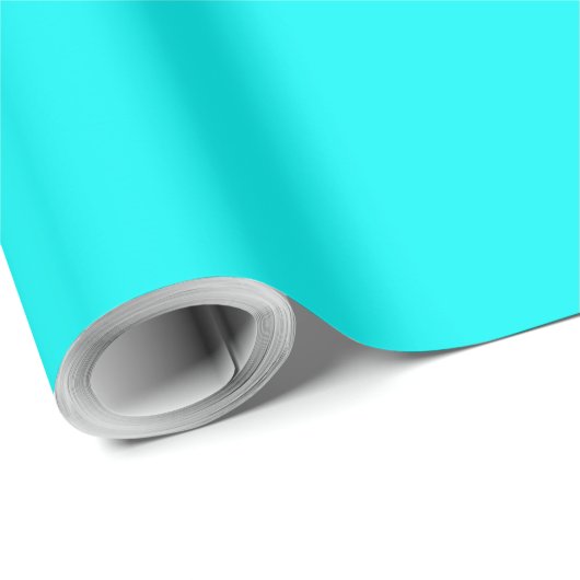 Papier Cadeau Neon Aqua (Coin rond)