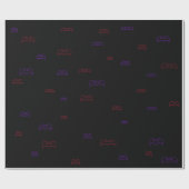 Papier Cadeau Neon Bats (Plat)