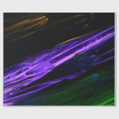 Papier Cadeau Neon bleu, vert et violet créatif main abstraite (Plat)