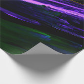 Papier Cadeau Neon bleu, vert et violet créatif main abstraite (Coin)