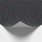 Papier Cadeau Neon Bright Marques sur Noir (Coin)
