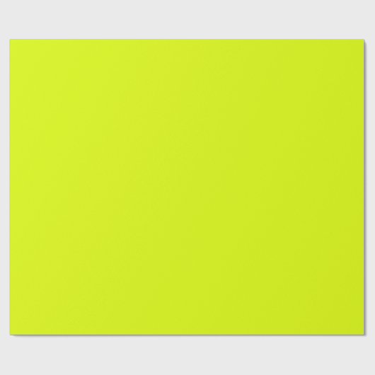 Papier Cadeau Neon Chartreuse couleur solide | Classique | Éléga (Plat)