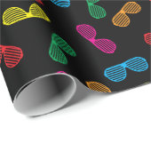 Papier Cadeau Neon Classic Lunettes de soleil Motif (Coin rond)