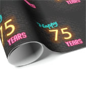 Papier Cadeau néon Connexion Brick pour 75e anniversaire (Coin rond)