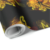 Papier Cadeau Neon Dragon (Coin rond)