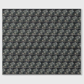 Papier Cadeau Neon Football Player Avec Balle (Plat)