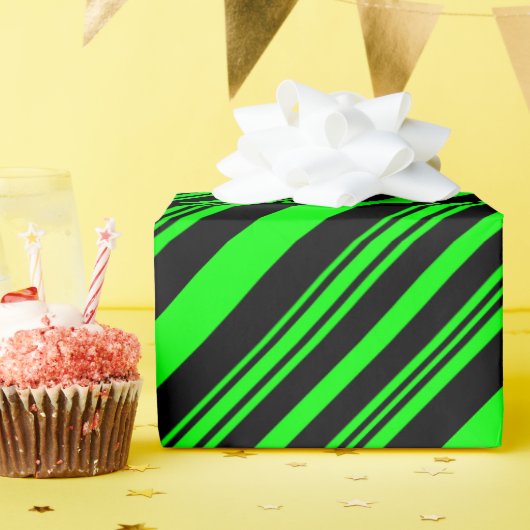Papier Cadeau Neon Green et Black (Fête d'anniversaire)