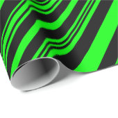 Papier Cadeau Neon Green et Black (Coin rond)