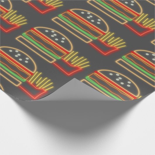 Papier Cadeau Neon Hamburger (Coin)