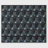 Papier Cadeau Neon Hockey Player On Ice (Plat)