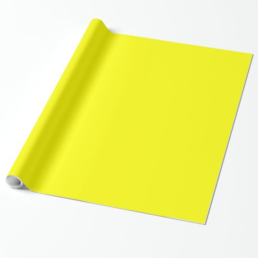 Papier Cadeau Néon jaune brillant (Déroulé)