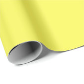 Papier Cadeau néon jaune fluorescent citron brillant (Coin rond)
