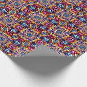 Papier Cadeau Neon Kaleidoscrope Abstraite (Coin)
