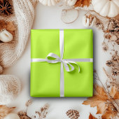 Papier Cadeau Neon Lime couleur solide | Classique | Élégant