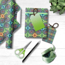 Neon Mandala céleste avec Abstraite vibrante