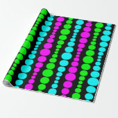 Papier Cadeau Neon Modern Rectangles  (Déroulé)