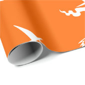 Papier Cadeau néon orange - vole sorcière (Coin rond)