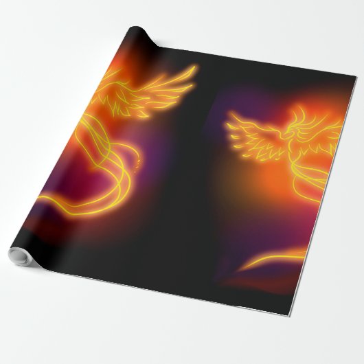 Papier Cadeau Neon Phoenix (Déroulé)