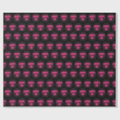 Papier Cadeau Neon Pink Marquee pour 50e anniversaire (Plat)