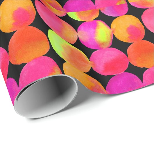 Papier Cadeau Neon Pop (Coin rond)