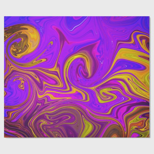 Papier Cadeau Neon Purple Pink Yellow Conception abstraite  (Plat)