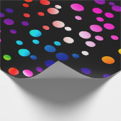 Papier Cadeau Neon Rainbow Pois (Coin)
