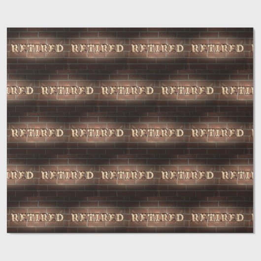 Papier Cadeau Neon Retraité Connexion sur mur en brique (Plat)