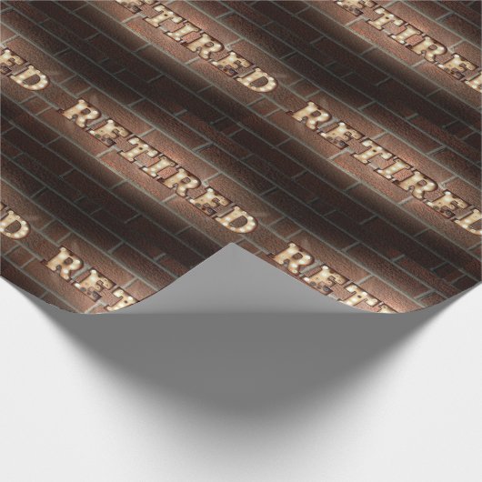 Papier Cadeau Neon Retraité Connexion sur mur en brique (Coin)