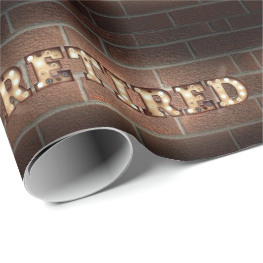 Papier Cadeau Neon Retraité Connexion sur mur en brique (Coin rond)