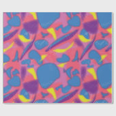 Papier Cadeau Néon rétro multicolore (Plat)