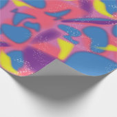 Papier Cadeau Néon rétro multicolore (Coin)