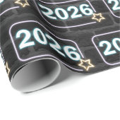 Papier Cadeau Neon Sign On Brick for 2026 (Coin rond)