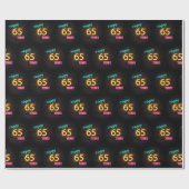 Papier Cadeau Neon Sign on Brick pour 65e anniversaire (Plat)