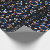 Papier Cadeau Neon Starburst Kaleidoscope (Coin)