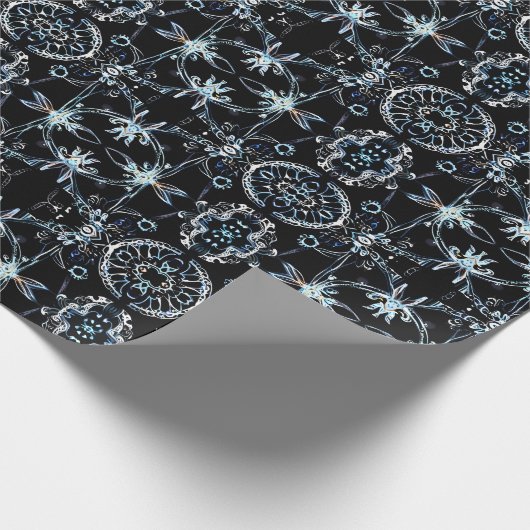 Papier Cadeau Neon Starburst Kaleidoscope (Coin)