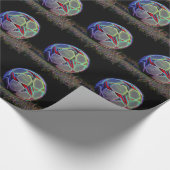 Papier Cadeau Neon Stars Soccer Ball (Coin)