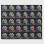 Papier Cadeau Neon Stars Soccer Ball (Plat)