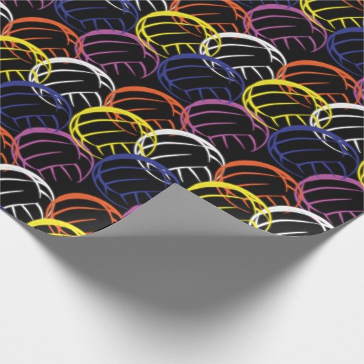 Papier Cadeau Neon Volleyballs (Coin)