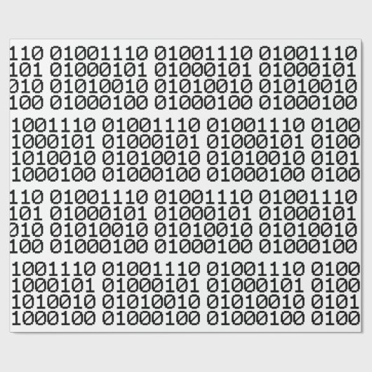 PAPIER CADEAU NERD BINAIRE (Plat)