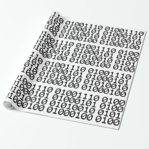 PAPIER CADEAU NERD BINAIRE