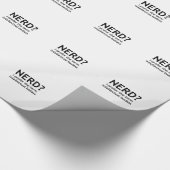 Papier Cadeau NERD ? Drôle, design geek (Coin)