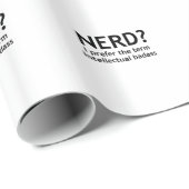Papier Cadeau NERD ? Drôle, design geek (Coin rond)